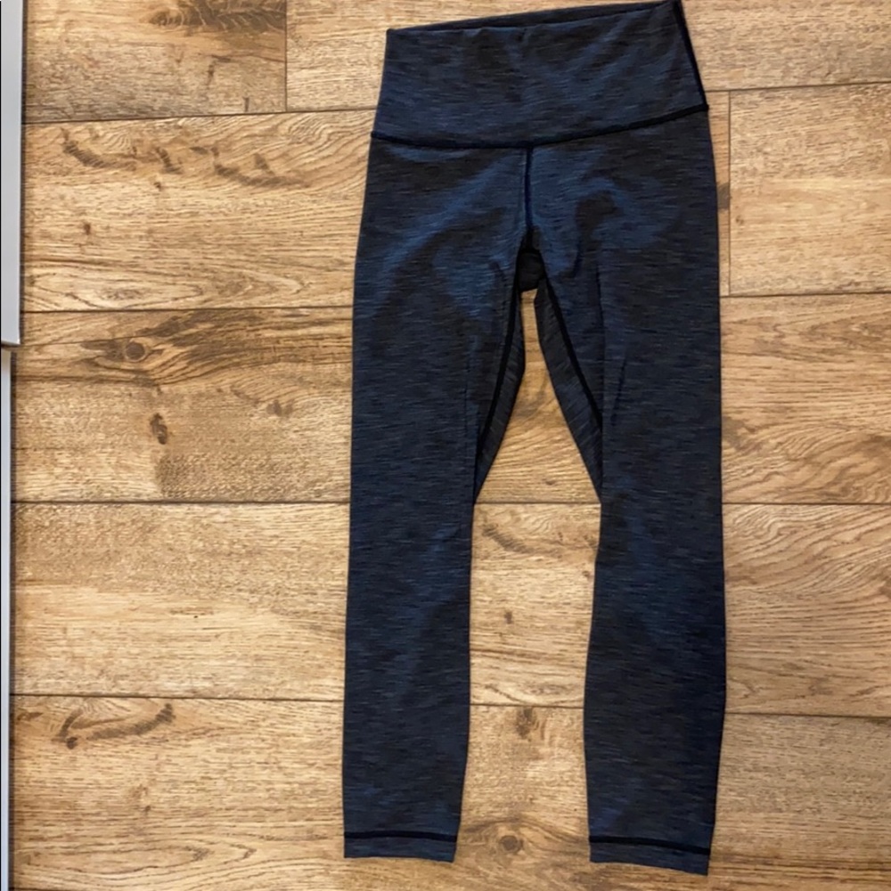 Lululemon Wunder Under Crop *Lux Heathered Black 6